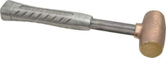 American Hammer - 3 Lb Head 1-1/2" Face Bronze Head Hammer - 11-1/2" OAL, Aluminum Handle - Top Tool & Supply