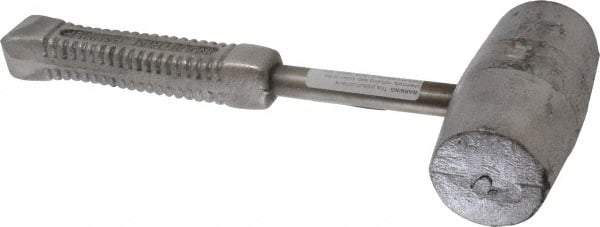 American Hammer - 10 Lb Head 2-1/2" Face Lead Alloy Nonmarring Lead Hammer - 13-1/2" OAL, Aluminum Handle - Top Tool & Supply