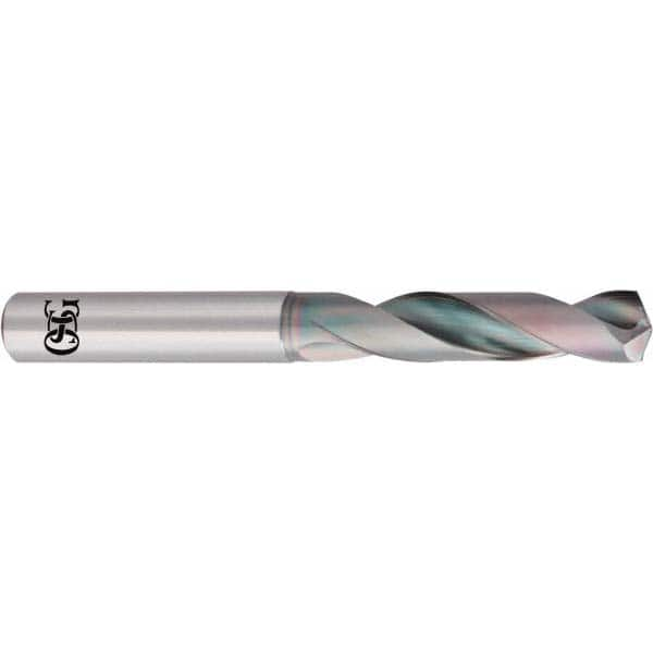 Screw Machine Length Drill Bit: 0.6102″ Dia, 140 °, Solid Carbide EgiAs Finish, Right Hand Cut, Spiral Flute, Straight-Cylindrical Shank, Series 6300