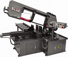 Jet - 12 x 23-1/2" Max Capacity, Semi-Automatic Step Pulley Horizontal Bandsaw - 50 to 297 SFPM Blade Speed, 230/460 Volts, 60°, 3 hp, 3 Phase - Top Tool & Supply