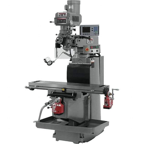 Jet - 54" Long x 12" Wide, 3 Phase Acu-Rite 200S CNC Milling Machine - Variable Speed Pulley Control, R8 Taper, 5 hp - Top Tool & Supply