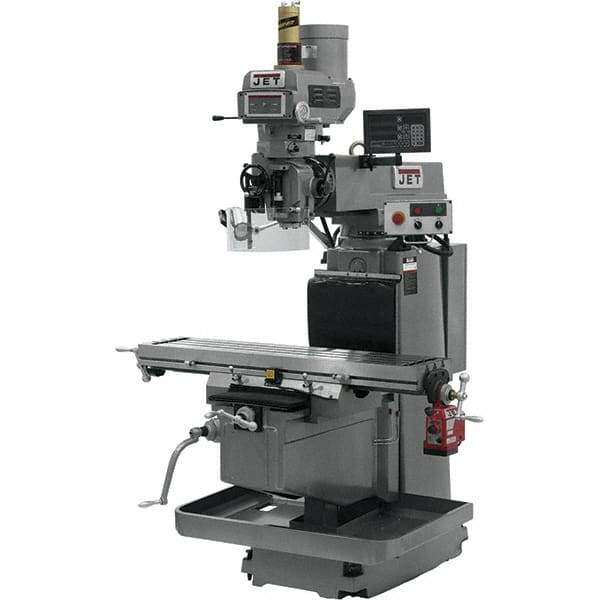 Jet - 54" Long x 12" Wide, 3 Phase Newall DP700 CNC Milling Machine - Variable Speed Pulley Control, NT40 Taper, 5 hp - Top Tool & Supply