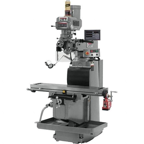 Jet - 54" Long x 12" Wide, 3 Phase Newall DP700 CNC Milling Machine - Variable Speed Pulley Control, R8 Taper, 5 hp - Top Tool & Supply