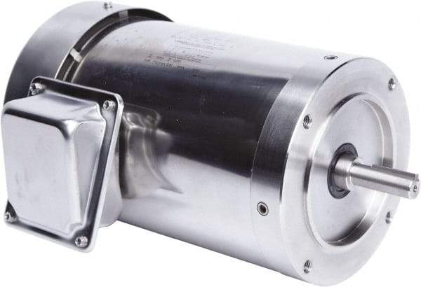 Leeson - 1 Max hp, 1,800 Max RPM, Premium Efficient Electric AC DC Motor - 230/460 V Input, Three Phase, 56C Frame, C-Face Mount, TEFC Enclosure - Top Tool & Supply