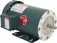 Leeson - 3 Max hp, 3,600 Max RPM, Premium Efficient Electric AC DC Motor - 230/460 V Input, Three Phase, 56HC Frame, C-Face with Base Mount, TEFC Enclosure - Top Tool & Supply