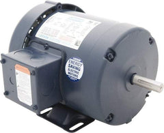 Leeson - 1-1/2 Max hp, 1,800 Max RPM, Premium Efficient Electric AC DC Motor - 230/460 V Input, Three Phase, 56 Frame, 5/8" Shaft Diam, Rigid Base Mount, TEFC Enclosure - Top Tool & Supply