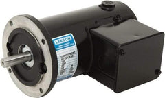 Leeson - 1/8 Max hp, 1,750 Max RPM, Permanent Magnet DC Motors Electric AC DC Motor - 230 V Input, 34D42CZ Frame, C-Face Mount, TENV Enclosure - Top Tool & Supply