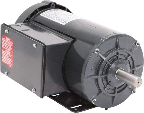 Leeson - 2 Max hp, 1,800 Max RPM, Capacitor Start Electric AC DC Motor - 115-208/230 V Input, Single Phase, 56HZ Frame, Rigid Base Mount, TEFC Enclosure - Top Tool & Supply