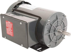 Leeson - 1-1/2 Max hp, 1,800 Max RPM, Capacitor Start Electric AC DC Motor - 115-208/230 V Input, Single Phase, 56H Frame, Rigid Base Mount, TEFC Enclosure - Top Tool & Supply