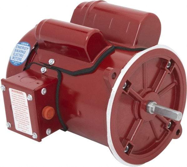 Leeson - 3/4 Max hp, 1,800 Max RPM, Feed-Auger Drive Electric AC DC Motor - 115/208-230 V Input, Single Phase, 48YZ Frame, 1/2" Shaft Diam, Special Mount, TEFC Enclosure - Top Tool & Supply