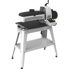 Jet - 5" Diam x 16" Long, Single Phase Floor Drum Sanding Machine - 2-3/8" Sanding Depth, 1/32 to 3" Thick x 32" Wide Workpiece, 0 to 10 SFPM Workpiece Rate - Top Tool & Supply