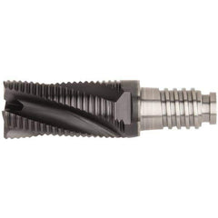 Kennametal - 20mm Diam, 30mm LOC, 4 Flute, 0.5mm Corner Chamfer End Mill Head - Solid Carbide, AlTiN Finish, Duo-Lock 20 Connection, Spiral Flute, 20° Helix, Centercutting - Top Tool & Supply