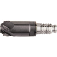 Kennametal - 16mm Diam, 3mm LOC, 6 Flute, 3mm Corner Radius End Mill Head - Solid Carbide, AlTiN Finish, Duo-Lock 16 Connection, Spiral Flute, 0° Helix - Top Tool & Supply