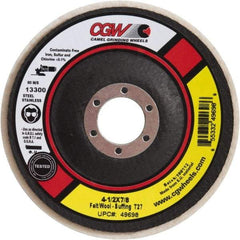 Camel Grinding Wheels - 5" Diam x 1/2" Thick Unmounted Buffing Wheel - 1 Ply, Polishing, 7/8" Arbor Hole, Soft Density - Top Tool & Supply