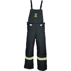 Oberon - Size XL, Black, Zippered with Flap, Arc Flash Bib Overall - 46" Chest, Aramid - Top Tool & Supply