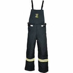 Oberon - Size 2XL, Black, Zippered with Flap, Arc Flash Bib Overall - 50" Chest, Aramid - Top Tool & Supply