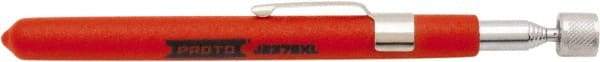 Proto - 5-1/2" Long Magnetic Retrieving Tool - 1.5 Lb Max Pull, 25-1/2" Collapsed Length, Steel Coil/Plastic - Top Tool & Supply