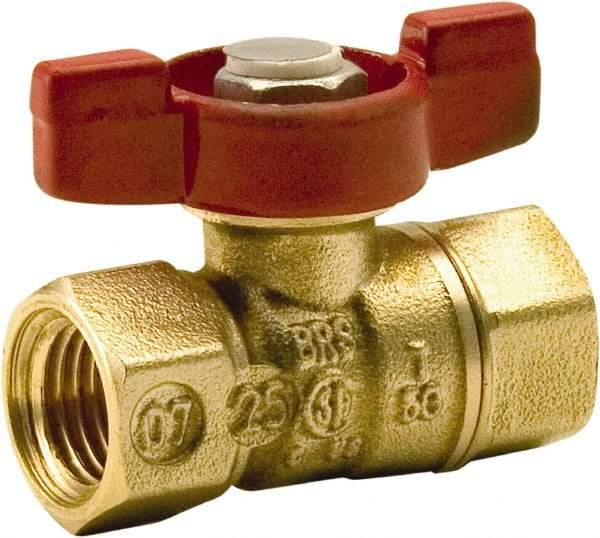 Legend Valve - 1/4" Pipe, Standard Port, Lead Free Brass Standard Ball Valve - 2 Piece, FNPT x FNPT Ends, Tee Handle, 400 WOG, 125 WSP - Top Tool & Supply