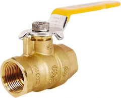 Legend Valve - 1/2" Pipe, Full Port, Brass Full Port Ball Valve - 2 Piece, FNPT x FNPT Ends, Lever Handle, 600 WOG, 150 WSP - Top Tool & Supply