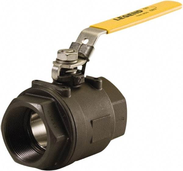 Legend Valve - 3/4" Pipe, Full Port, Carbon Steel Full Port Ball Valve - 2 Piece, FNPT x FNPT Ends, Locking Lever Handle, 2,000 WOG, 150 WSP - Top Tool & Supply