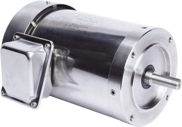 Leeson - 2 Max hp, 1,800 Max RPM, Premium Efficient Electric AC DC Motor - 230/460 V Input, Three Phase, 56C Frame, 5/8" Shaft Diam, C-Face Mount, TEFC Enclosure - Top Tool & Supply