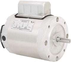 Leeson - 3/4 Max hp, 1,800 Max RPM, Electric AC DC Motor - 115/208-230 V Input, Single Phase, 56C Frame, 5/8" Shaft Diam, C-Face Mount, TENV Enclosure - Top Tool & Supply