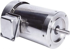 Leeson - 1-1/2 Max hp, 1,800 Max RPM, Premium Efficient Electric AC DC Motor - 230/460 V Input, Three Phase, 56C Frame, 5/8" Shaft Diam, C-Face Mount, TEFC Enclosure - Top Tool & Supply