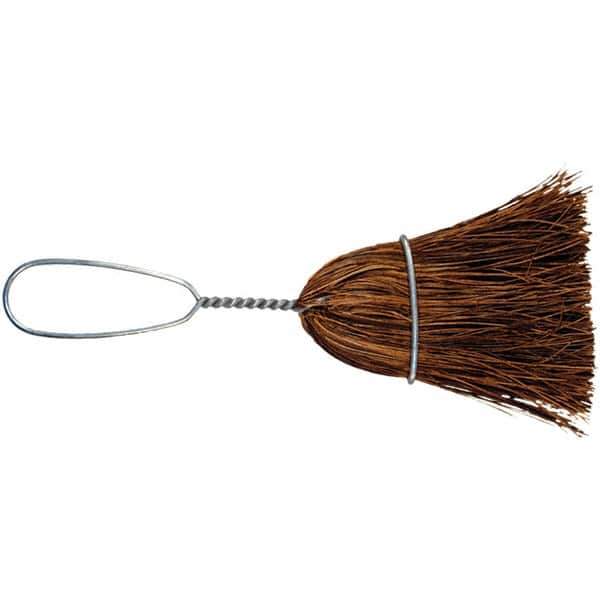 PFERD - 10" OAL Palmyra Bristle Whisk Broom - 7" Long Metal Handle, 3" Bristle Length, 4-1/2" Wide - Top Tool & Supply