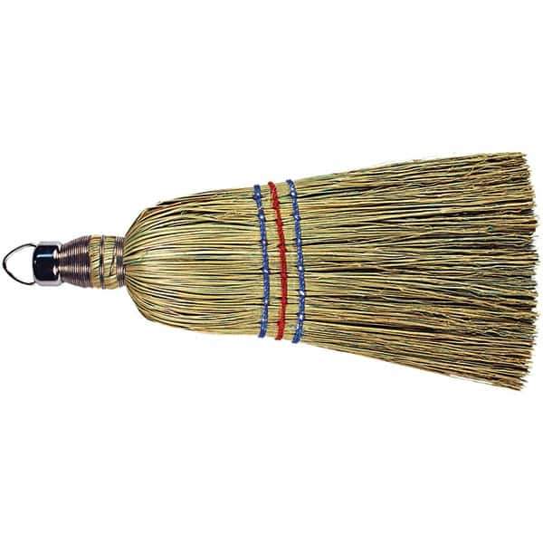 PFERD - 10" OAL Corn Bristle Whisk Broom - 5-1/2" Long Wood Handle, 4-1/2" Bristle Length, 4-1/2" Wide - Top Tool & Supply