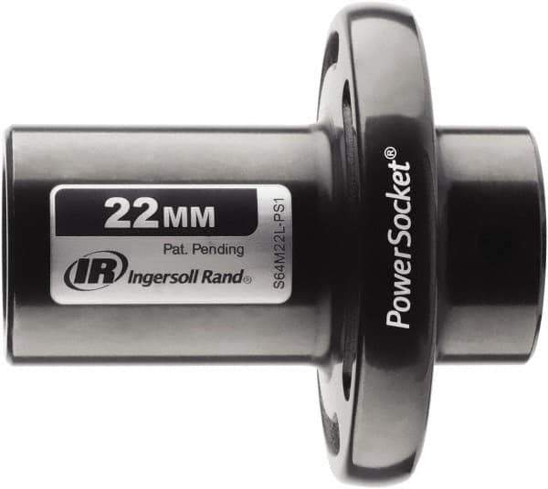 Ingersoll-Rand - 1/2" Drive 22mm Standard Magnetic Nonsparking Universal Impact Socket - 6 Points, 3-1/10" OAL - Top Tool & Supply