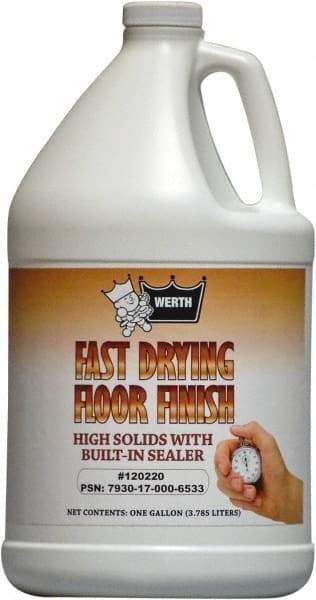 Werth Sanitary Supply - 1 Gal Plastic Bottle Floor Coating - Use on Resilient Tile, Vinyl Tile - Top Tool & Supply