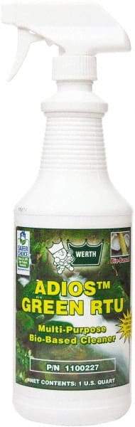 Werth Sanitary Supply - 32 oz Spray Bottle All-Purpose Cleaner - Liquid, Biodegradable, Low VOC, Citrus - Top Tool & Supply