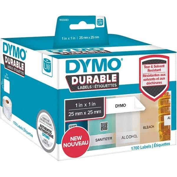 Dymo - Labels, Ribbons & Tapes Type: Durable Square Labels Color: White - Top Tool & Supply