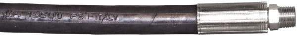 TK Simplex - 3/8" Inside Diam x 3/8 NPT 10' Hydraulic Pump Hose - 10,000 psi, C213 Opposite End, Rubber - Top Tool & Supply