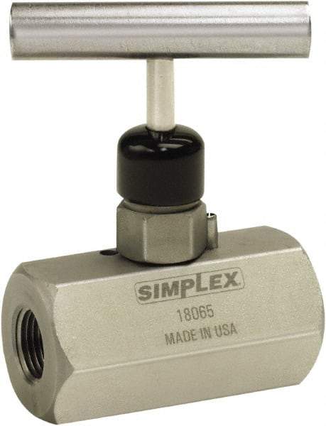 TK Simplex - 3/8 Inlet Steel Hydraulic Control Valve - 3/8 Thread, 10,000 psi, 1.26" Wide x 2-1/2" Long, 0.44 CV Rate - Top Tool & Supply