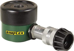 TK Simplex - 5/16" Stroke, 12 Ton Portable Hydraulic Hollow Hole Cylinder - 2.76 Sq In Effective Area, 0.86 Cu In Oil Capacity, 2.2 to 2.5" High, 1-3/8" Plunger Diam, 10,000 Max psi - Top Tool & Supply