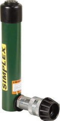 TK Simplex - 5-1/8" Stroke, 5 Ton Portable Hydraulic Single Acting Cylinder - 0.99 Sq In Effective Area, 4.97 Cu In Oil Capacity, 8.52 to 13.65" High, 1" Cyl Bore Diam, 1-1/8" Plunger Diam, 10,000 Max psi - Top Tool & Supply