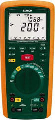 Extech - Digital LCD Display, 200,000 Megohm Electrical Insulation Resistance Tester & Megohmmeter - 600 Volt Max Test Voltage, Powered by AA Battery - Top Tool & Supply