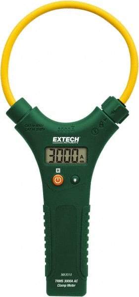 Extech - MA3010, CAT IV, Digital True RMS Clamp Meter with 10" Flex Jaws - 3000 AC Amps, Measures Current - Top Tool & Supply