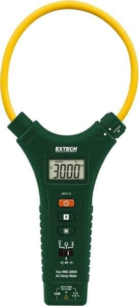 Extech - MA3110, CAT III, Digital True RMS Clamp Meter with 11" Flex Jaws - 1000 VAC/VDC, 3000 AC Amps, Measures Voltage, Capacitance, Continuity, Current, Resistance - Top Tool & Supply