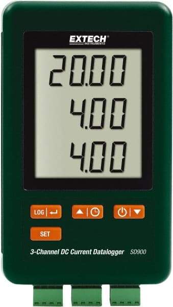 Extech - 1 Phase, 0.01 to 20mA Amp Capability, LCD Display Power Meter - ±0.5% + 0.02mA Current Accuracy, - Top Tool & Supply