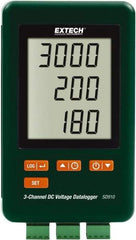 Extech - 1 Phase, 300mV, 0.01 Amp Capability, LCD Display Power Meter - ±0.5% + 0.2mV Voltage Accuracy - Top Tool & Supply