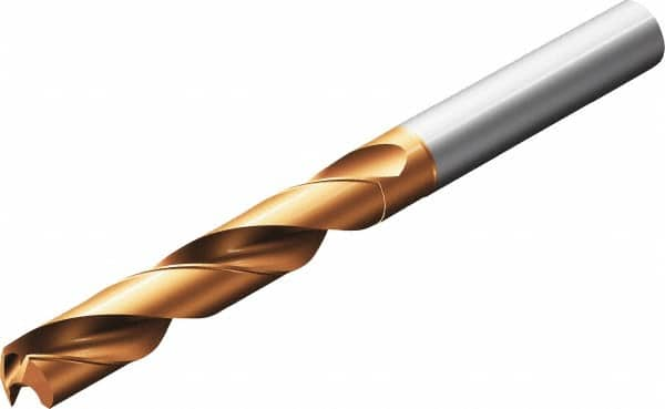 Screw Machine Length Drill Bit: 0.2677″ Dia, 147 °, Solid Carbide TiAlN Finish, Right Hand Cut, Straight-Cylindrical Shank, Series CoroDrill 860