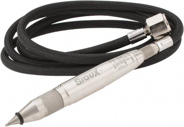 Sioux Tools - 13,000 BPM, 90 psi, 1/4 NPT Inlet, Air Engraving Pen - Includes 59" Hose - Top Tool & Supply