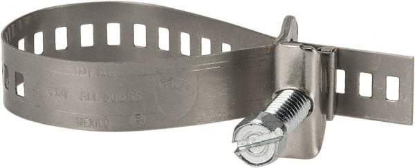 IDEAL TRIDON - SAE Size 20, 11/16 to 1-3/4" Diam, Stainless Steel Double Lock Hose Worm Drive Clamp - Material Grade 301 - Top Tool & Supply