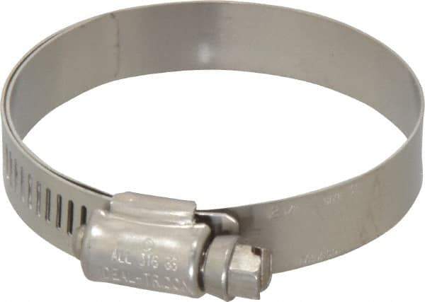 IDEAL TRIDON - SAE Size 32, 1-9/16 to 2-1/2" Diam, Stainless Steel Lined Worm Drive Clamp - Material Grade 316 - Top Tool & Supply