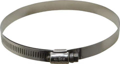 IDEAL TRIDON - SAE Size 72, 4-1/16 to 5" Diam, Stainless Steel Lined Worm Drive Clamp - Material Grade 316 - Top Tool & Supply