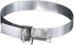 IDEAL TRIDON - SAE Size 64, 1 to 4-1/2" Diam, Galvanized Steel Adjustable Strap Worm Drive Clamp - Top Tool & Supply