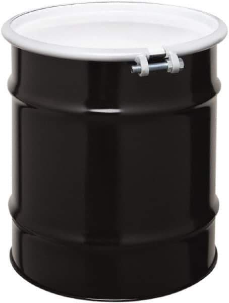 Made in USA - 20 Gallon Cylindrical Carbon Steel Open Head Drum - 19-1/4" High x 18-1/4" Diam - Top Tool & Supply