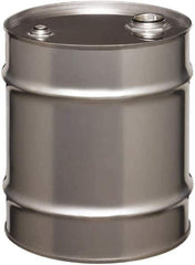 Made in USA - 10 Gallon Cylindrical Stainless Steel Tight Head Drum - 17" High x 14" Diam - Top Tool & Supply